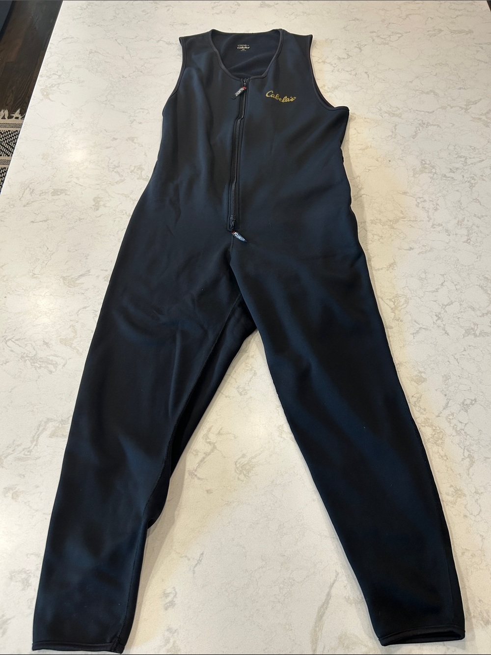 CABELAS Bodysuit THERMAL Mens 2XL Poly Spandex BASE LAYER Black POLARTEC